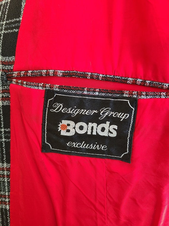70's Plaid sports coat / plaid double knit disco … - image 9