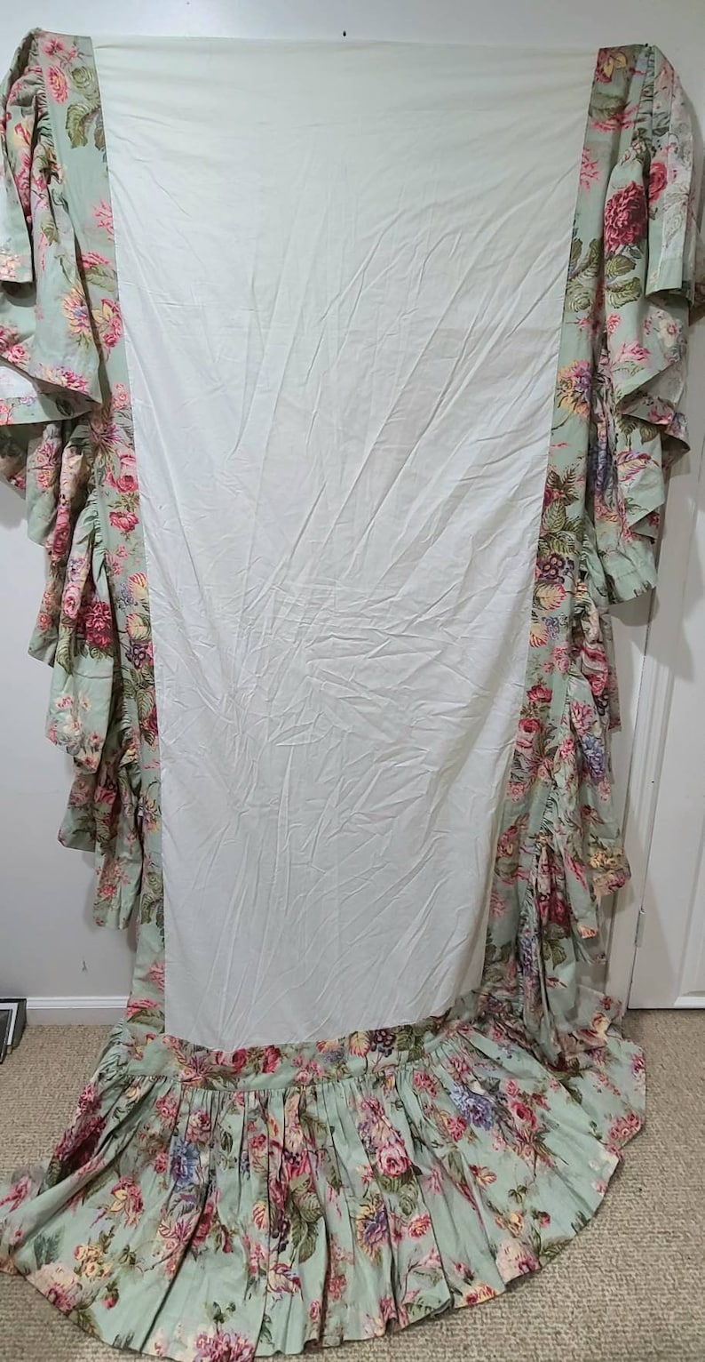 Laura Ashley Twin Dust Ruffle/ English Country Rose Print Etsy