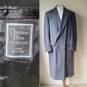 ジャケット・アウター archive dior super-long grey wool coat