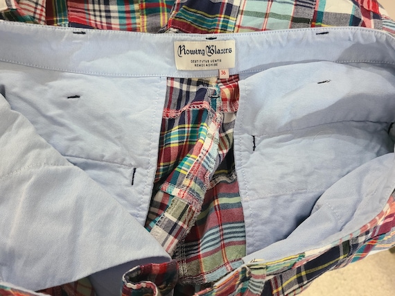 Vintage Rowing Blazer's brand patchwork madras pa… - image 9