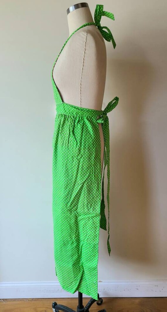70's apron / patchwork pinafore maxi apron / full… - image 10