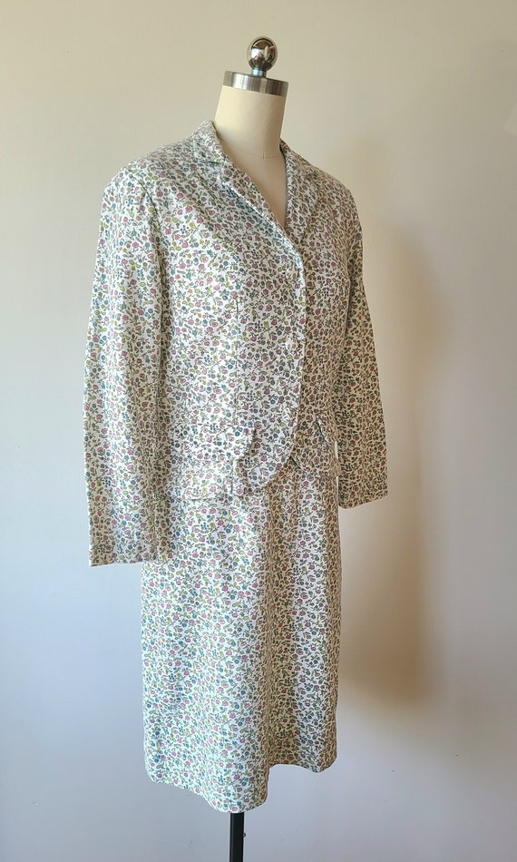 60's skirt suit / Cos Cob calico floral  preppy s… - image 7