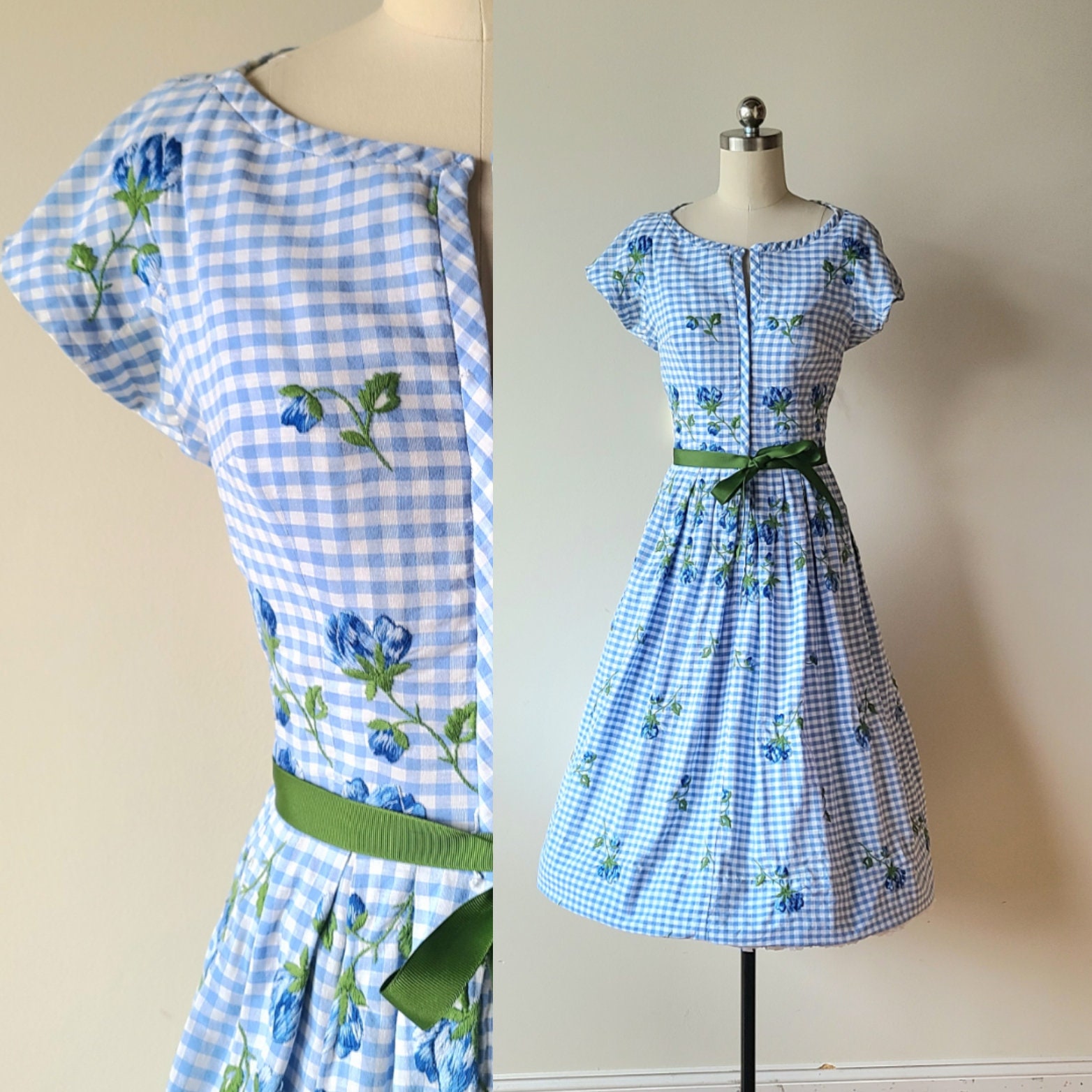 Gingham Check Dress - Etsy Gingham Check Dress - Etsy