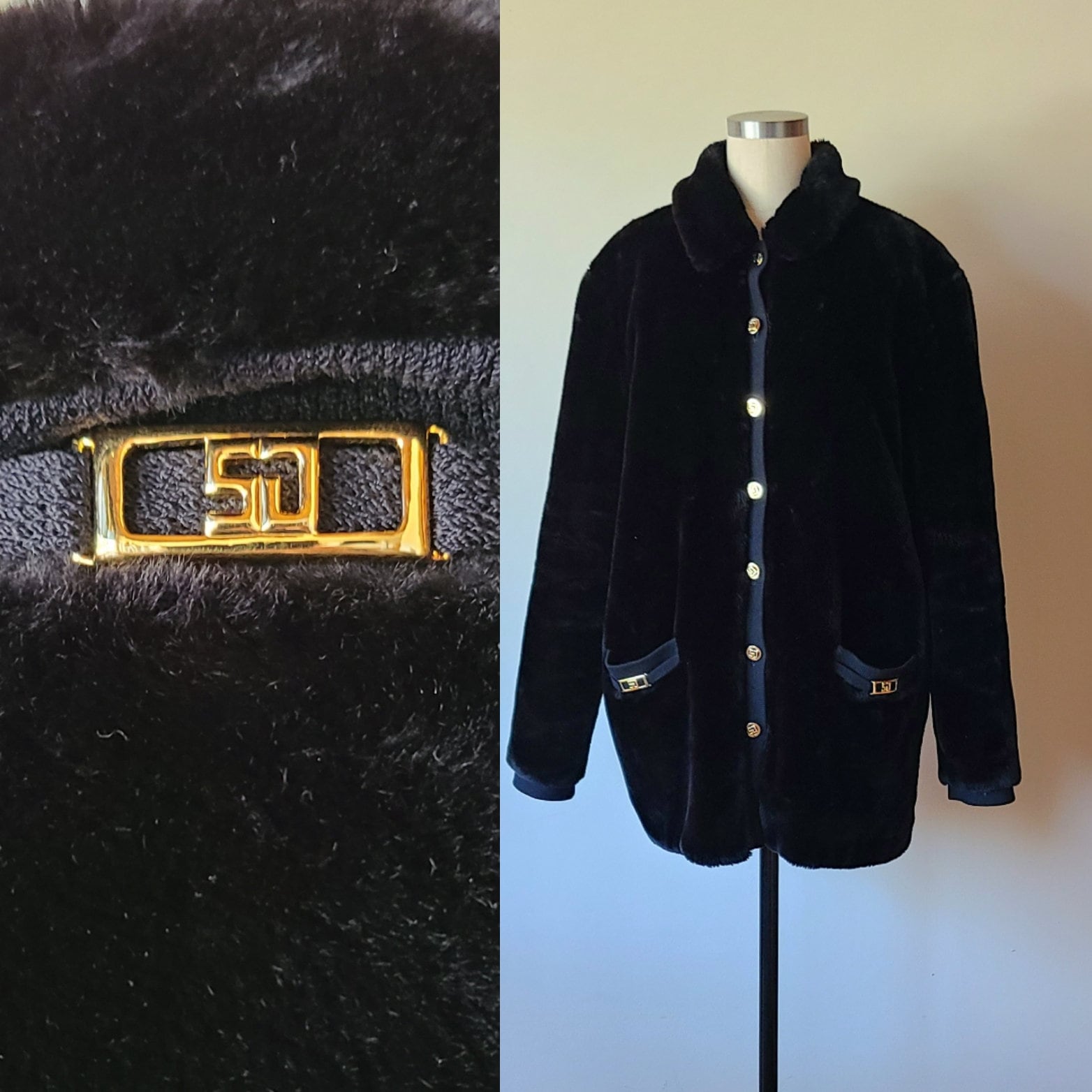 St john fur coat top