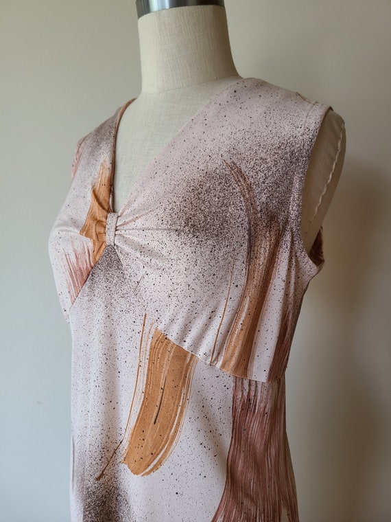 70s large disco dress/ silky polyester knit dress… - image 8