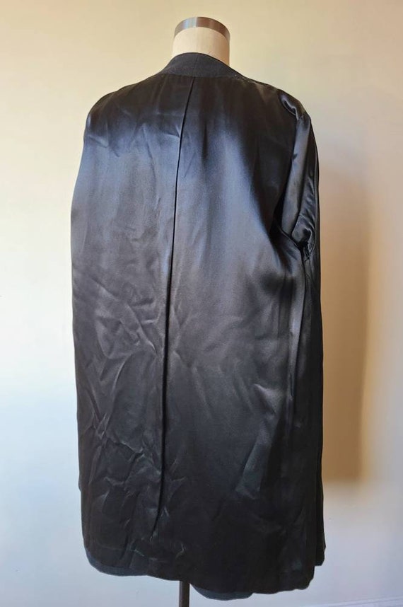 Black Cashmere Column Coat