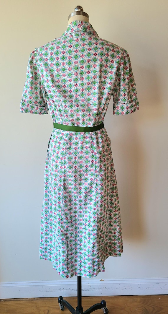 Vintage 30's-40's feed sack dress / cotton geomet… - image 6