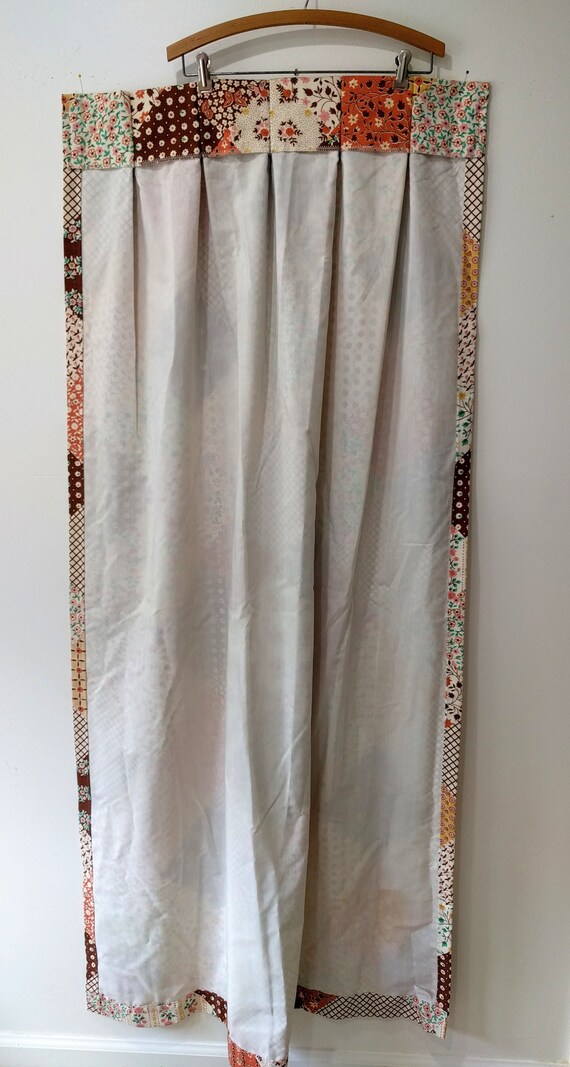 70 S Pinch Pleat Curtains Jc Penney Hippie Patchwork Etsy
