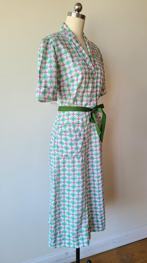 Vintage 30's-40's feed sack dress / cotton geomet… - image 5