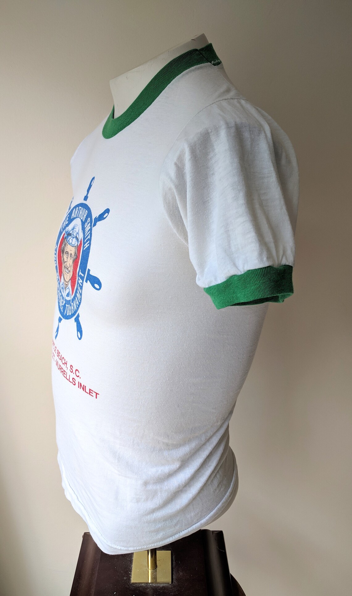 70' Screen Stars ringer t shirt/ Arthur Smith king sckerel Etsy