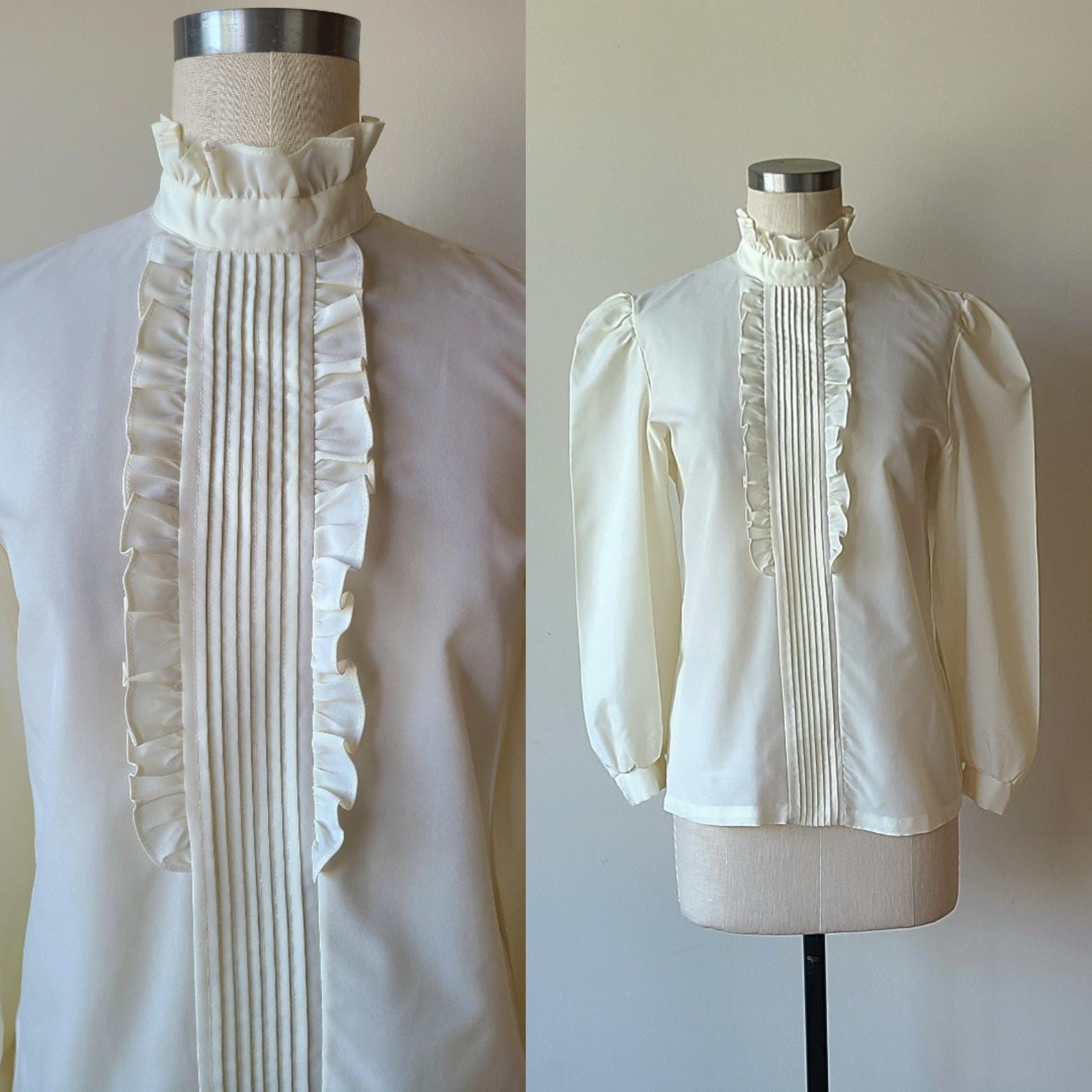 70s High Neck Blouse - Etsy 70s High Neck Blouse - Etsy