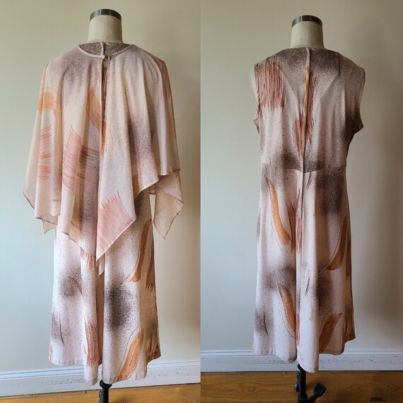 70s large disco dress/ silky polyester knit dress… - image 6