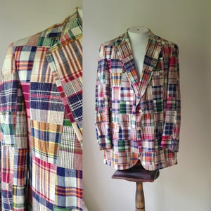 Mens Madras Patchwork Blazer - Etsy Mens Madras Patchwork Blazer - Etsy