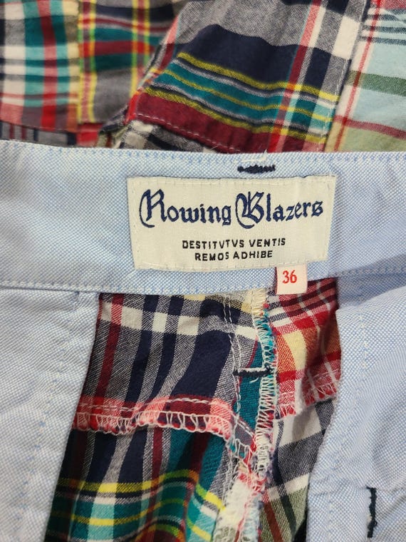 Vintage Rowing Blazer's brand patchwork madras pa… - image 10