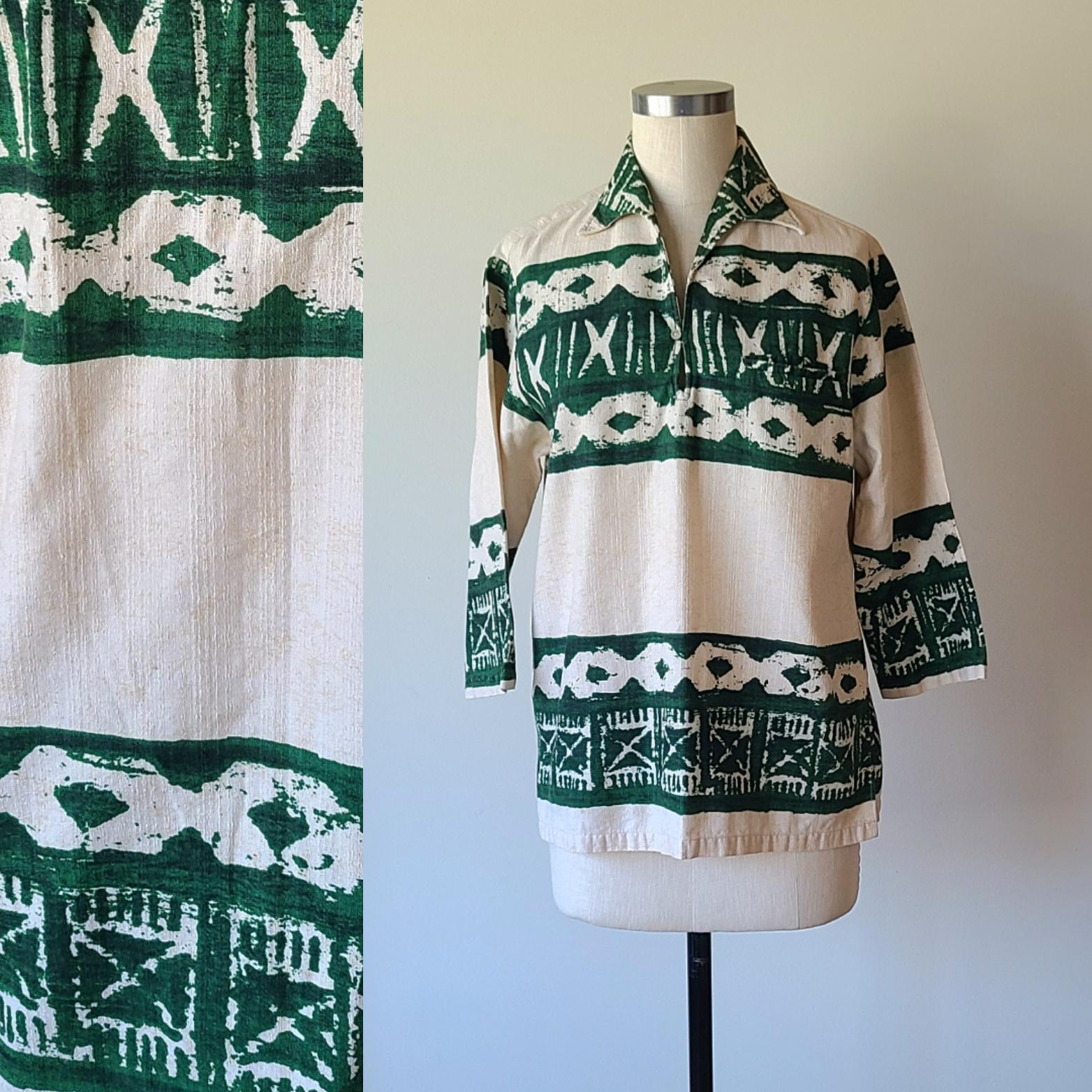 60s Open Collar Shirt - Etsy