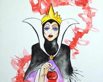 Disney Villains Watercolor Art Print | Villain Painting Print | Disney Villains | Home decorations | Disney art
