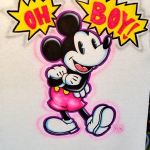 Mickey Mouse &quot;Oh Boy!&quot; Airbrush T-Shirt