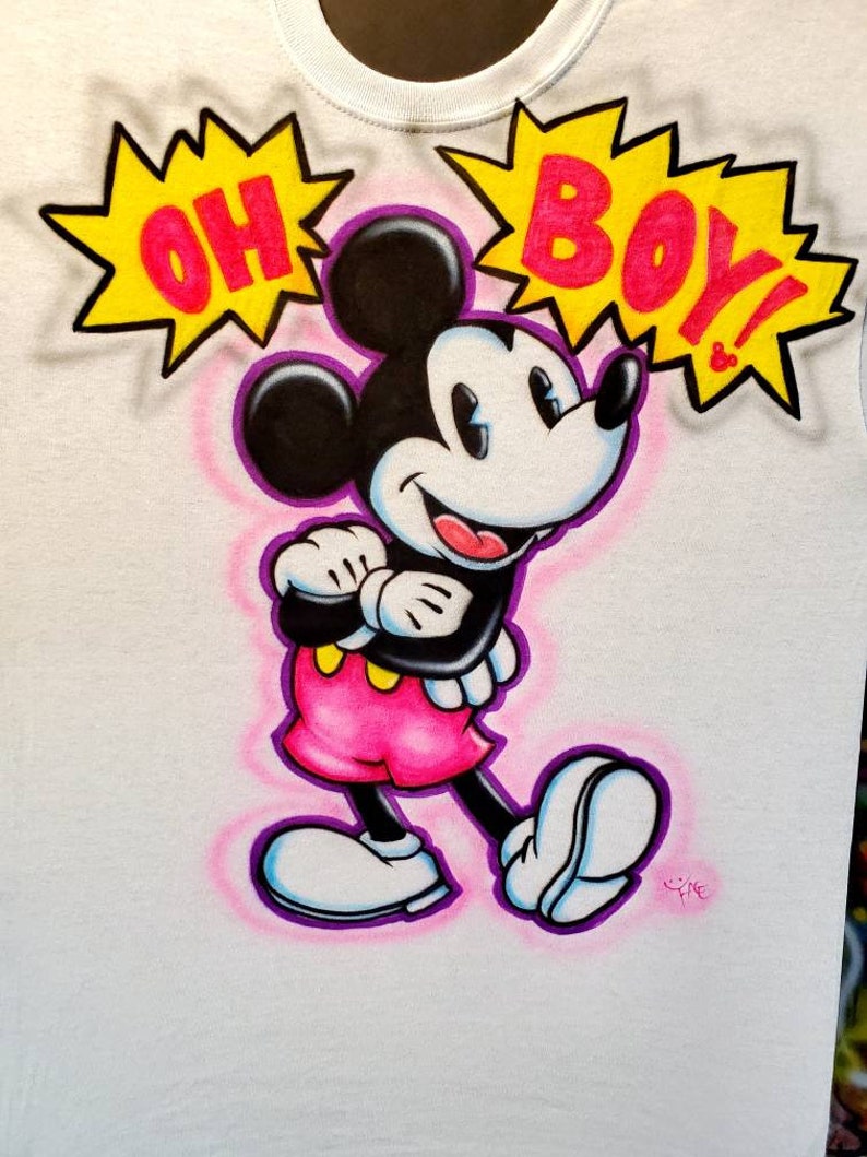 Mickey Mouse oh Boy Airbrush T-shirt 