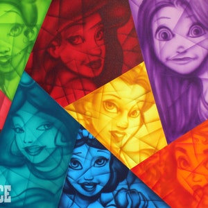 Disney | Stained Glass Disney Princesses Print | Disney Princesses | Home Decorations | Disney Art | Fine Art prints