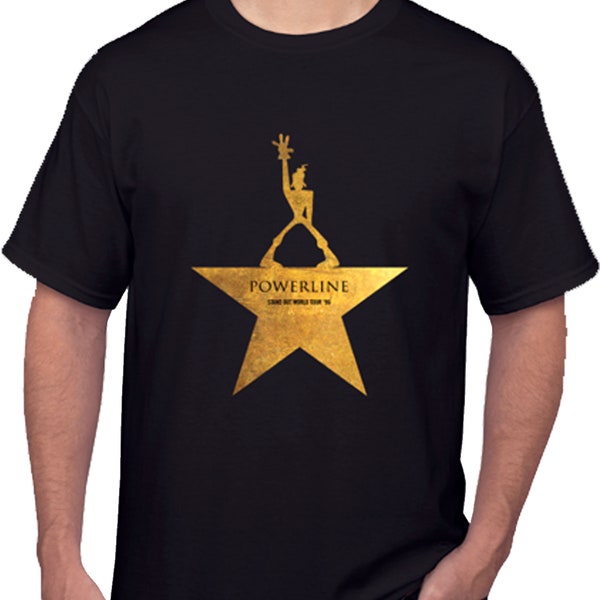 Powerline Hamilton themed T-shirts | Black, white, colorful t-shirts | Heat press and Airbrush shirts | Customized gifts