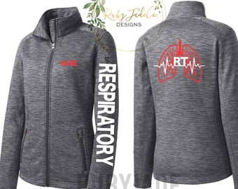 Respiratory Therapist |Personalized Embroidery | Sport Nursing Jacket | Sport Jacket | Fleece | Performance Fleece