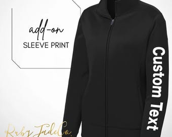 Custom Sleeve Text Print Add-On