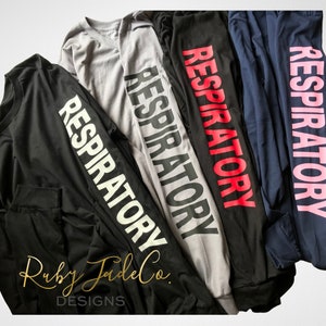 RESPIRATORY | Respiratory Department | RRT therapist | Lung Tech | Long Sleeve Tee | Long sleeve Shirt