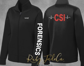 Forensics Nurse Sport Jacket Personalized Embroidered Fleece Performance Jacket