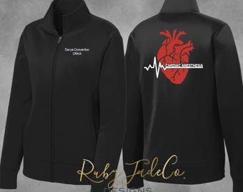 Cardiac Anesthesia Personalized Embroidered Jacket, Cardiac Nurse, Cardio Thoracic, CRNA, Surgery