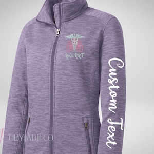 Respiratory Therapist | RCP | RRT certified | STEMI | Personalized Embroidery | Sport Nursing Jacket | Performance Fleece | Custom