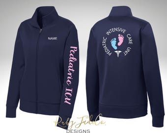 Personalized Pediatric ICU Jacket: Embroidered Healthcare Full-Zip - [Your Name]
