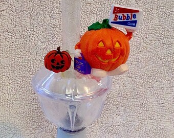 Halloween Bubble Lamp New! Halloween Night Light Cute Brown Bunny Halloween Ghost Holding Candy Sack /& Carrot Themed Bubble Light