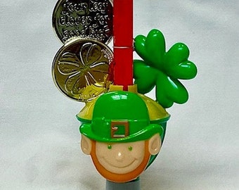 Saint Patrick's Day Light - Leprechaun Bubble Light - Shamrock & Gold Coins Lamp - Good Luck Night Light - Lucky Charm Lamp - Yel/Grn/Red