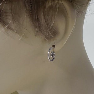 Spiral Post Earrings 925 Sterling Silver Stud Earrings Swirl