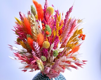 Gedroogd bloemboeket roze zonsopgang: boho-zomerhuisdecoratie