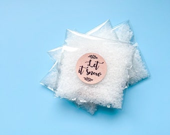 Biodegradable Snow Confetti Packets - Let it snow - Wedding Confetti Pack - Biodegradable Show Effect for winter wonderland Wedding