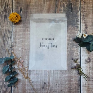 For your Happy tears Biodegradable bag biodegradable Peel and Seal wedding image 3