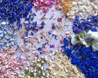 Natuurlijke gedroogde bloemblaadjemix: 40 variëteiten voor bruiloft, confetti, knutselwerk en decoratie