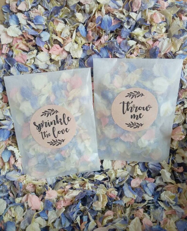 Wedding Confetti Throwing bag Natural Petal Confetti/ Pink Etsy