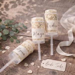 Biodegradable Flower Petal Confetti Wand: Wedding Push Pop