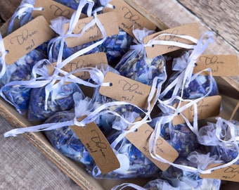 Biodegradable Dried Flower Petal Confetti in Organza Bags, Natural Wedding Favours, Wedding decor