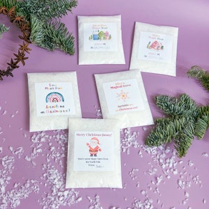 Magic snow for Christmas Eve - Snow packets - Children Christmas gift, Christmas Eve box filler, Water Soluble and Biodegradable - Vegan