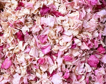 Pink Ombre Dried Flower Petal Confetti: Natural Wedding Decor