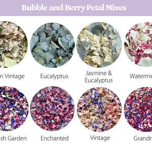 25 sachets en organza pour confettis de mariage roses avec pétales naturels et étiquette CERCLE image 5