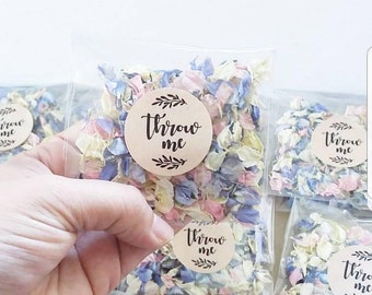 Milieuvriendelijke confettipakketjes met gedroogde bloemen voor bruiloft - kant-en-klaar