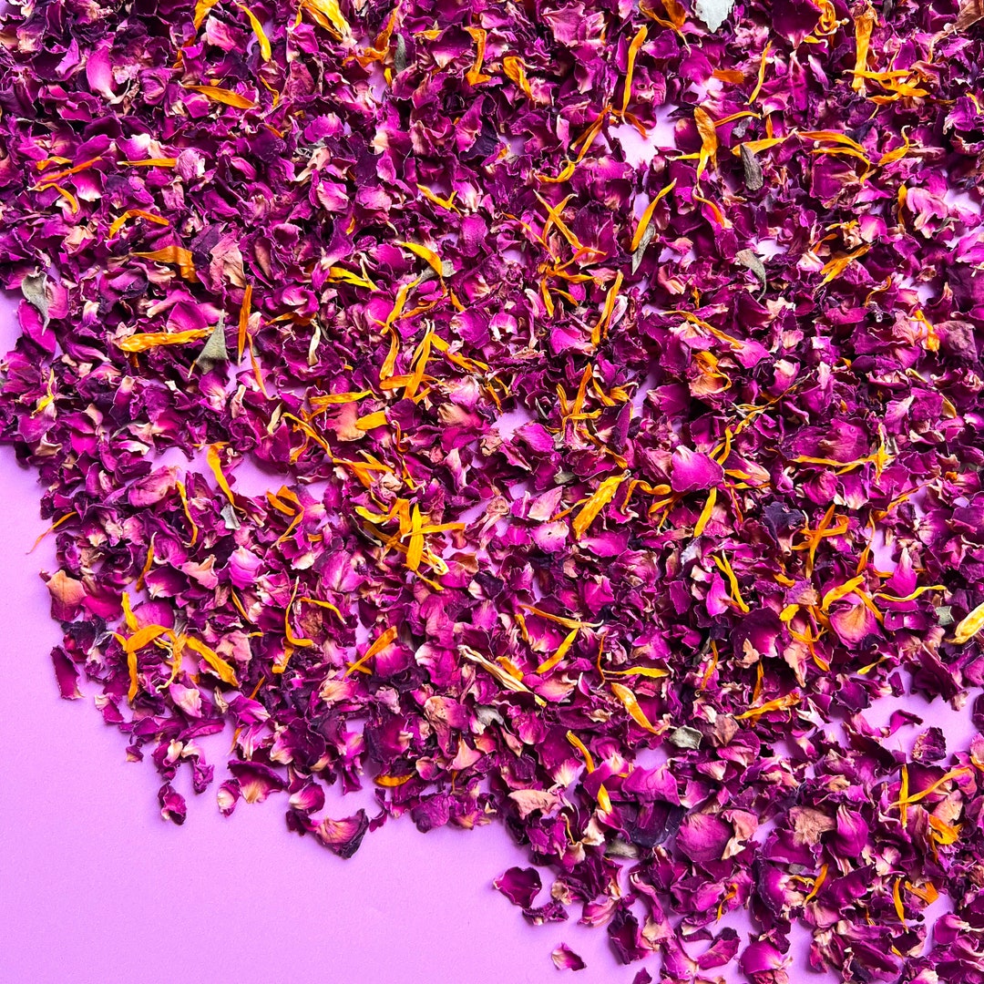 Real Dried Flower Petal Mix Burgundy and Orange Dried Flower Petal — free download