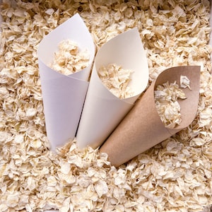 Real Dried Flower Petal Confetti - Dried Flower Ivory Petal confetti - Natural, Classic Wedding Confetti