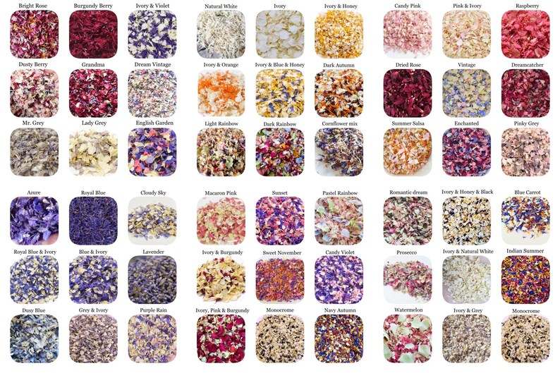 Dried Flower Petal Mix Over 50 Different Mix Etsy Canada
