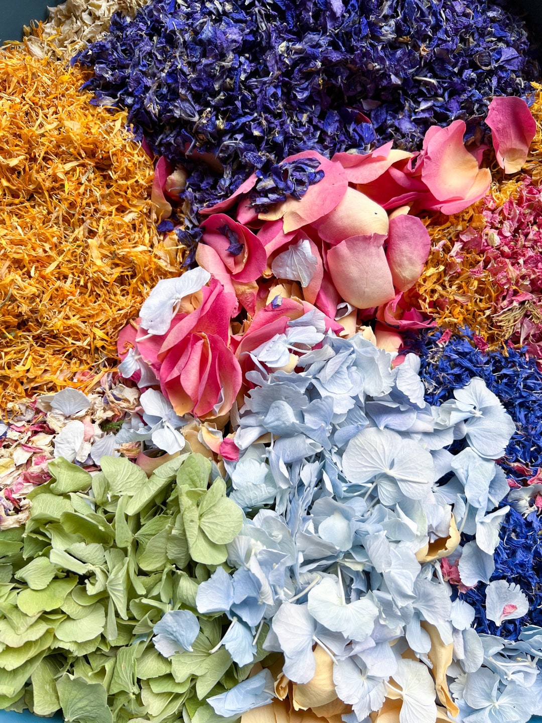 Dried Flower Petal Rainbow Mix Flower Multicoloured Wedding Confetti  Fragrant 