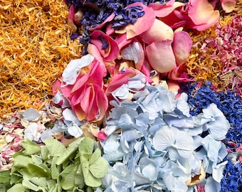 Dried Flower petal  - Rainbow mix - Flower Multicoloured - Wedding confetti - Fragrant